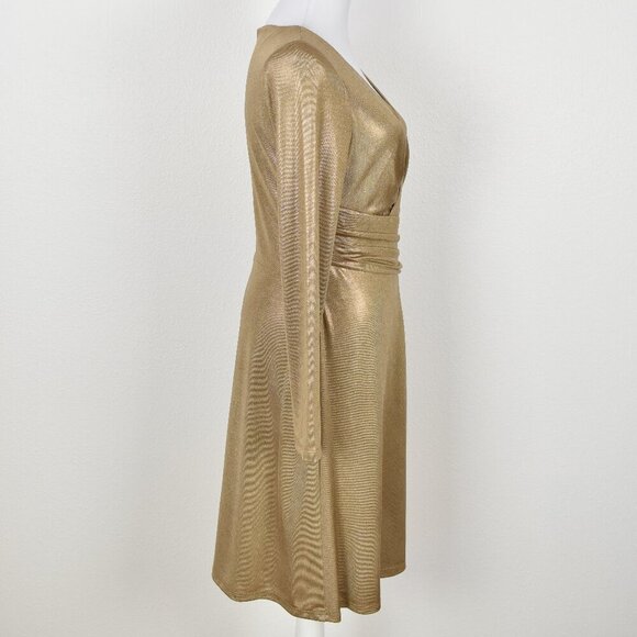 Lauren Ralph Lauren Black Label Foil Printed Jersey-glend Dress - 6 - Picture 8 of 11